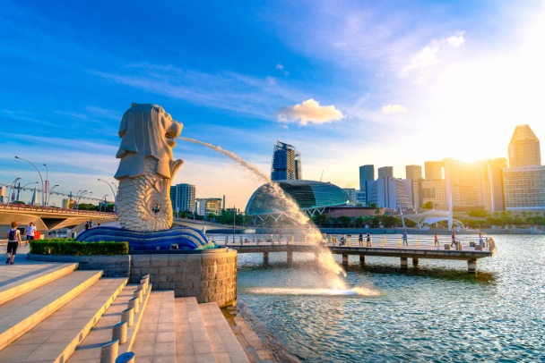 Merlion park in singapore