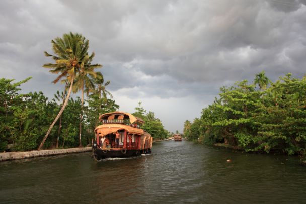 Houseboat in kerala backwaters